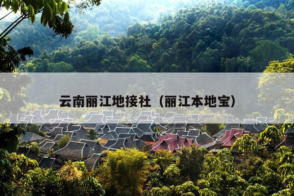 云南丽江地接社（丽江本地宝）