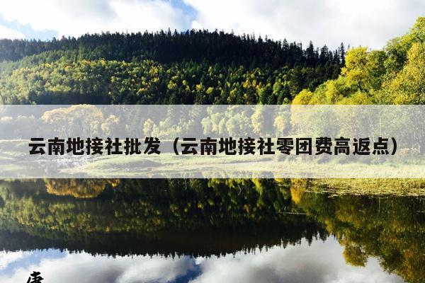 云南地接社批发（云南地接社零团费高返点）