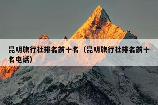 昆明旅行社排名前十名（昆明旅行社排名前十名电话）