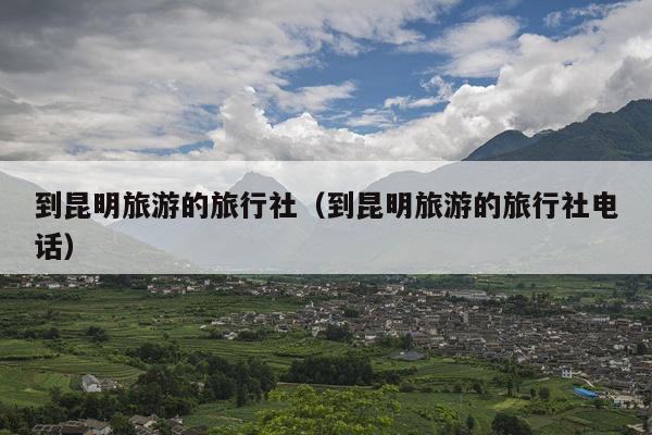 到昆明旅游的旅行社（到昆明旅游的旅行社电话）